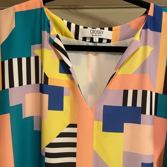 Crosby by Mollie Burch Geometric Caftan Maxi Dress Size Small - Picture 3 of 10